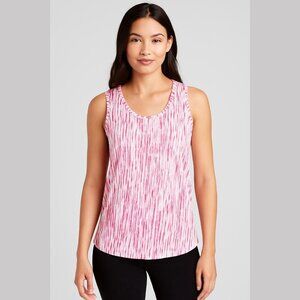 INC International Concepts White & Pink Sleeveless Top with Stud Details NWT